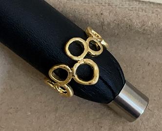 Stylish Hollow Oval Flower Ring Exaggerated Metal Women Trendy Statement Jewelry