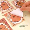 Creative Capybara Cartoon Sticky Note Pad - Reusable Memo Stickers for Students