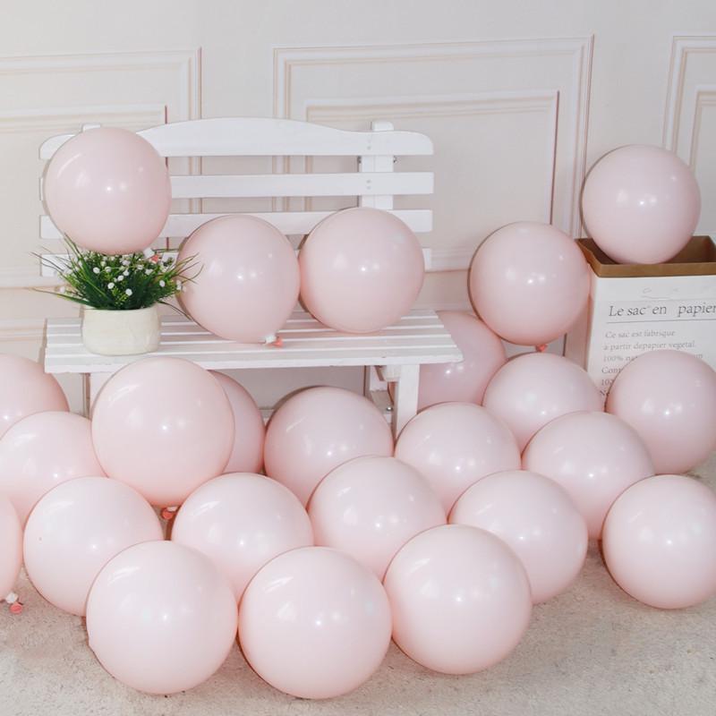 10" Thickened Light Pink Macaron Round Latex Balloons for Birthday Decoration