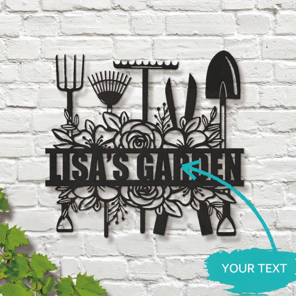 Personalized Metal Wall Art Garden Decor Outdoor Sign Mother's Day Gift