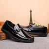 European New Men's Doudou Shoes Patent Leather Bright Leather Casual Lazy Shoes Fashionable Men's Single Shoes Soft