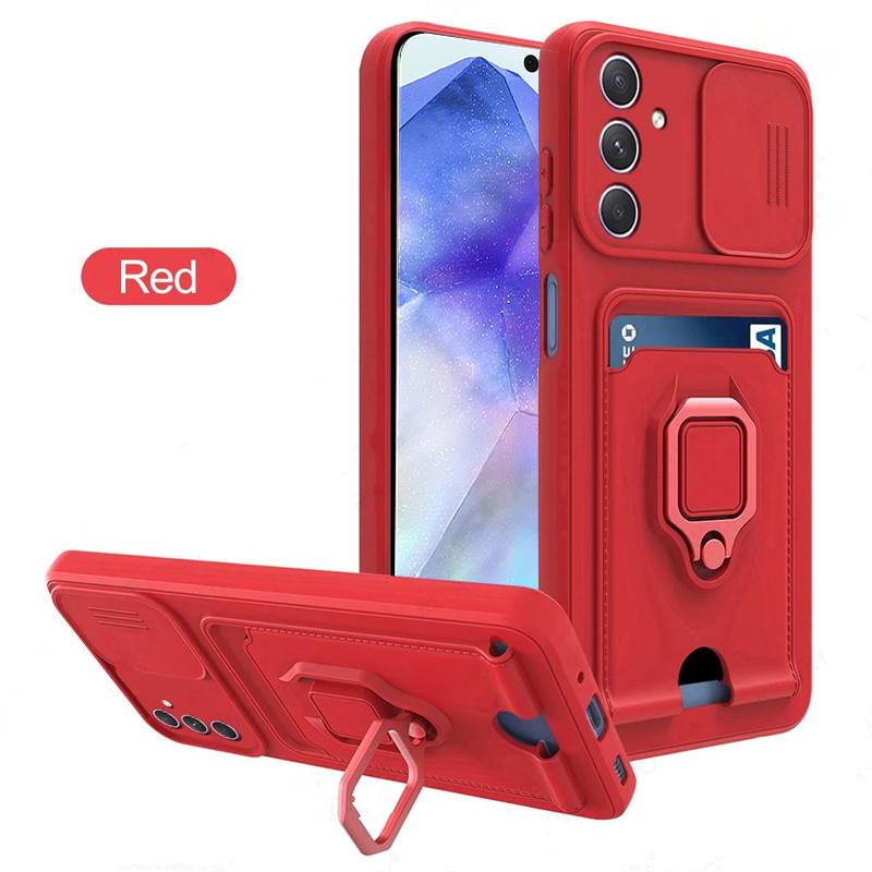 Slide Camera Card Slot Case For Sansung Galaxy A55 A32 A25 A54 A34 A24 A73 A53 A33 A23 A13 A72 A52 A32 A22 A71 A51 5G 4G Cover