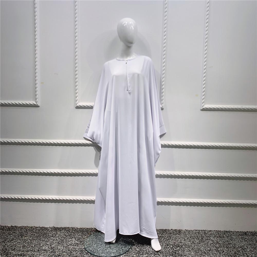 Loriya Solid Color Batwing Sleeve Long Robe - New Pink/Apricot (LR425)
