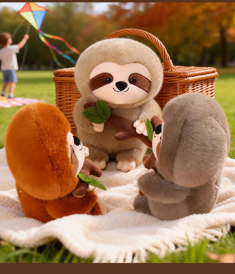 Cross-Border Leaf Sloth Plush Toy - Forest Animal Doll, Claw Machine Ornament, Children's Day Gift