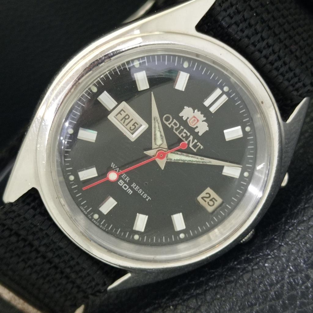 

ВИНТАЖНЫЕ МУЖСКИЕ ЧАСЫ ORIENT AUTOMATIC 46943 ЯПОНИЯ ОРИГИНАЛЬНЫЙ ЦИФЕРБЛАТ a702479-5 R124-a702479