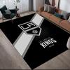 Los Angeles Kings Flannel Pattern Square Carpet,Area Rug,Carpet Rug for Living Room Bedroom Sofa Playroom Decor,Non-slip Floor Mat