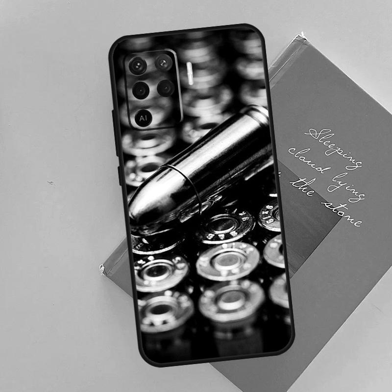Military Gun Bullets Collage Phone Case For Oppo A96 A76 A16 A74 A53 A54 A94 A15 A17 A52 A72 A57S A58 A78 A98 A79 Cover