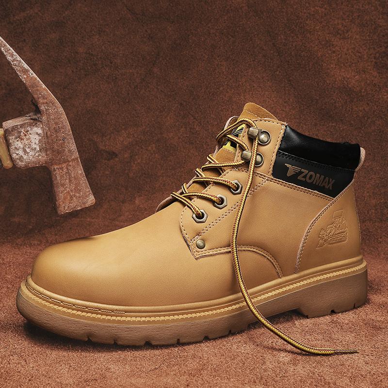 

Повседневные кроссовки Ботильоны Лоферы Спортивная обувь на платформе Спортивные и досуговые мужские осенние кроссовки Нескользящая защитная обувь Мода 44 жёлтый