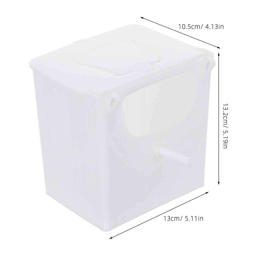 Plastic Bird Nest Box White Indoor Outdoor Cage Mounted Parrot Nest Box External Hanging Perch Budgie Finch Squirrel Nesting