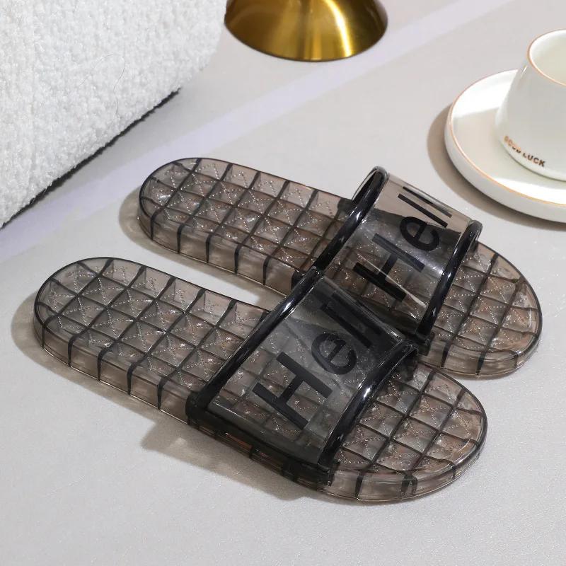 

Parent Sandal Slippers Summer Versatile Beach Slides Comfort Bathroom Anti Slip Slipper Non-Slip Home Couples Crystal Flip Flops 44-45 чорний