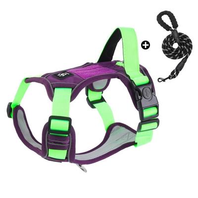 Lightweight Multi-Point Adjustment Anti-Pull Dog Harness Reflective Breathable Dog Chest Strap Comfortable Dog Leash Pet Dogs