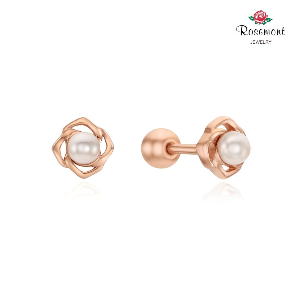 [Rosemont] Silver Pearl Piercing (Single) Rc0313