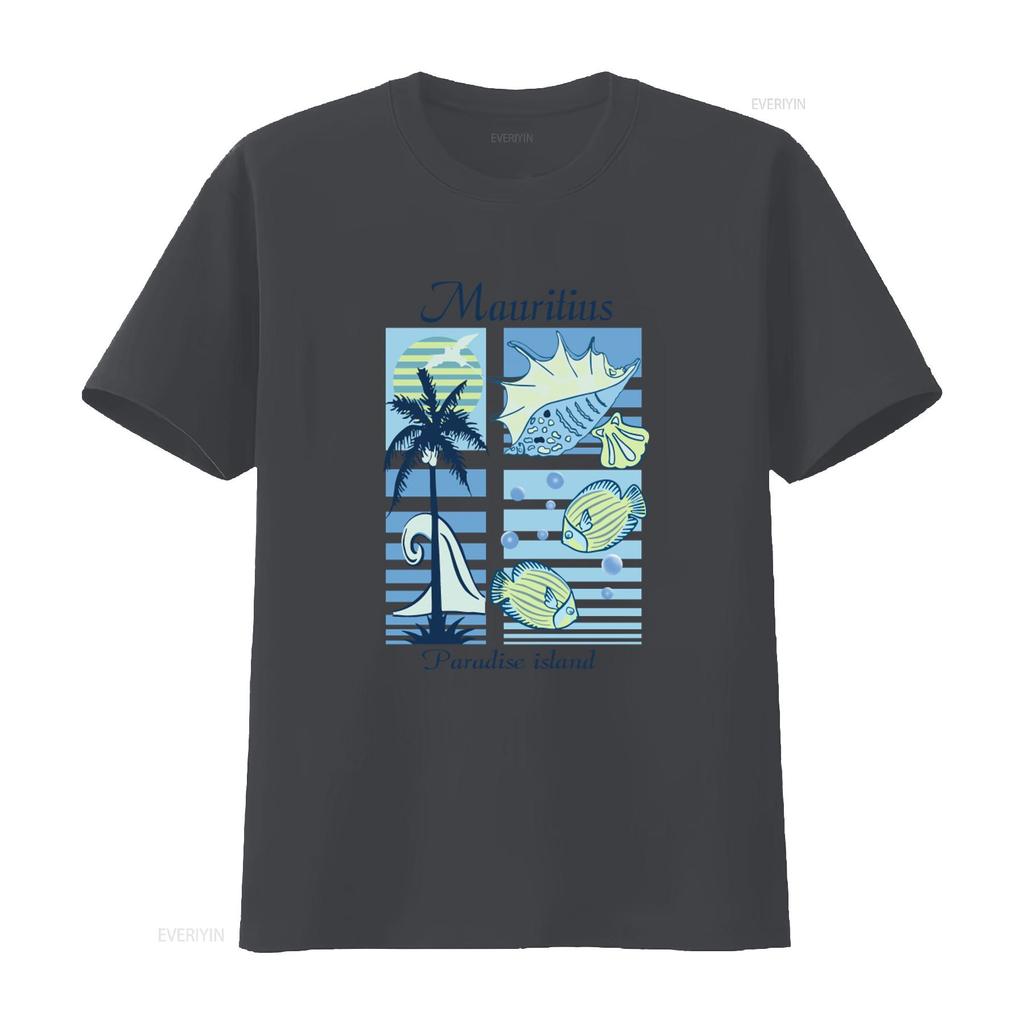Vintage Mauritius 90s Souvenir T shirt With Print Size XL Tropical Paradise Island Design vintage Washed Versatile streetwear