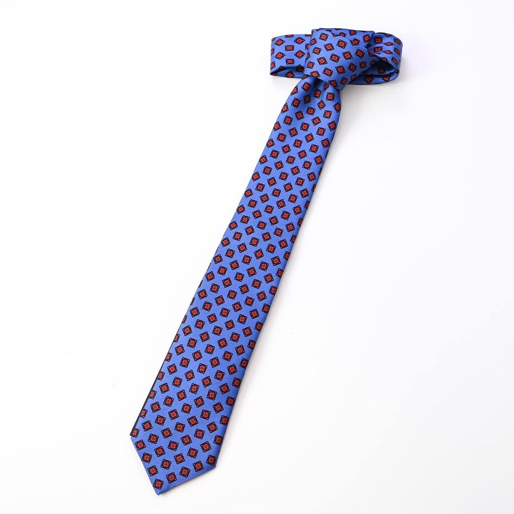 Dunhill Day Navy 8cm Printed Made In Italy Father's Men's Tie, Wide, 100% Silk, Gasket, 23RPTP4G5472, [Product Code 23RPTP4G5472]