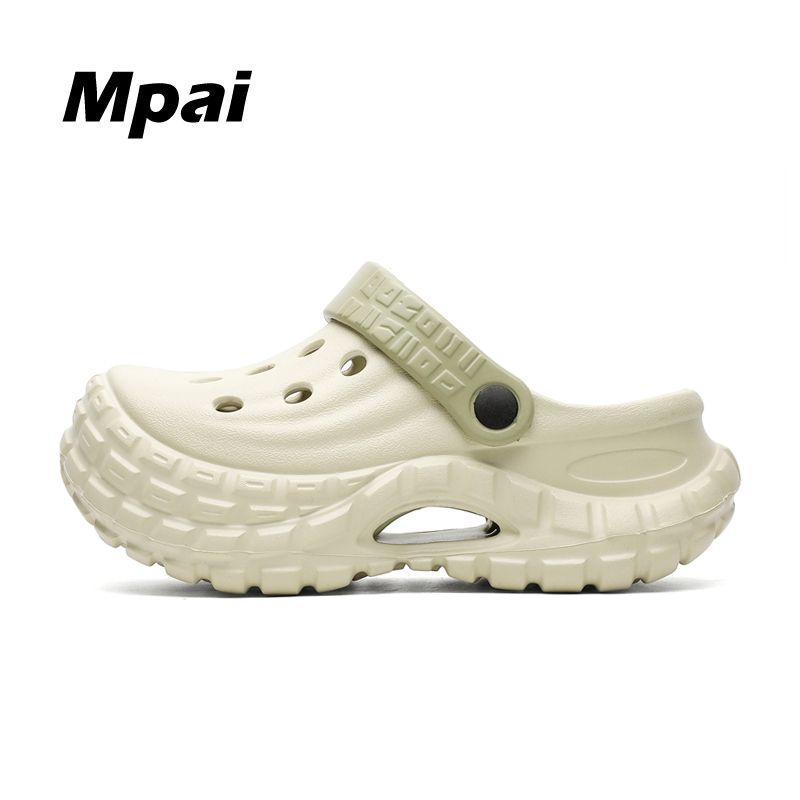 

Brand Fashion Minimalist Hole Shoes Baby Boy and Girl Summer Outwear Closed Toe Sandals Comfortable Platform Height Increasing Non-Slip Beach Shoes Olive green 42-43