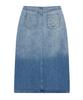 Covernat Woman Denim Long Skirt Blue