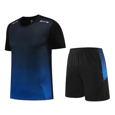 2-teiliges Set für Herren, Trainingsanzug fürs Fitnessstudio, Jogging, Training, schnelltrocknend, Sportbekleidung, Laufen im Freien, T-Shirt und Shorts, Tennis-Trainingsset