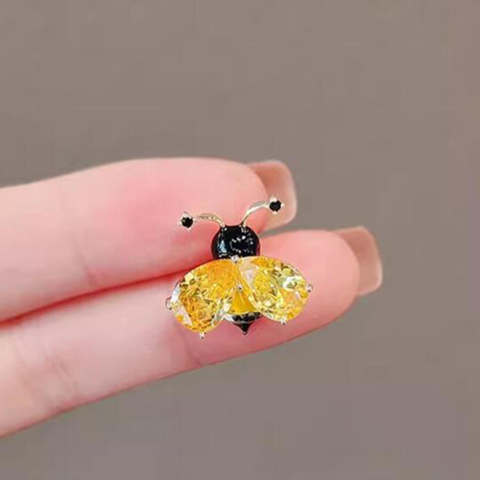 

Брошь Девушка Милая Кристалл Пчела Грудь Цветок Булавка Костюм Шея Игла Аксессуар One Size жёлтый