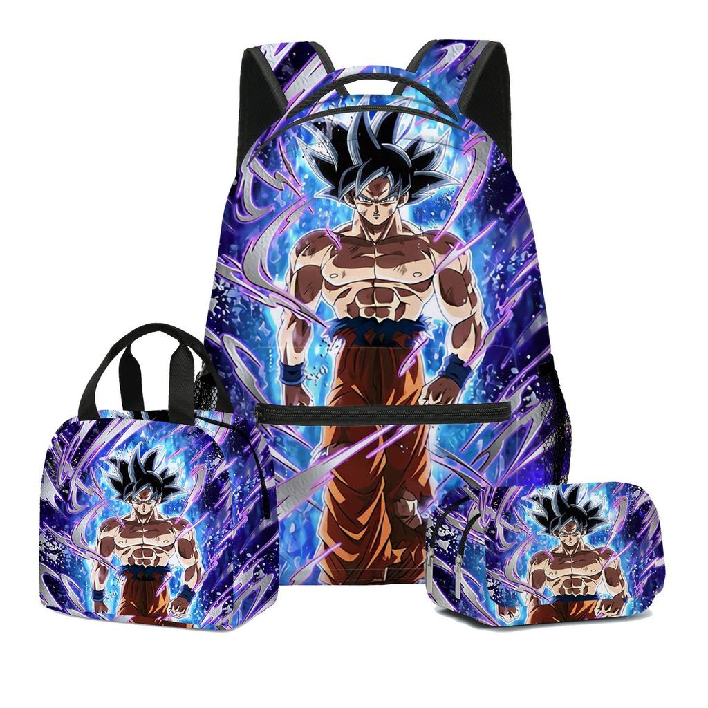 Dragon Ball Dragonbal Three-Piece Set, Primary And Secondary School School Bag, Children'S Backpack, Lunch Bag, Pen