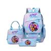 School Season Three-Piece Backpack Wind Academy Style High School Students Schoolbag Lightweight Backpack