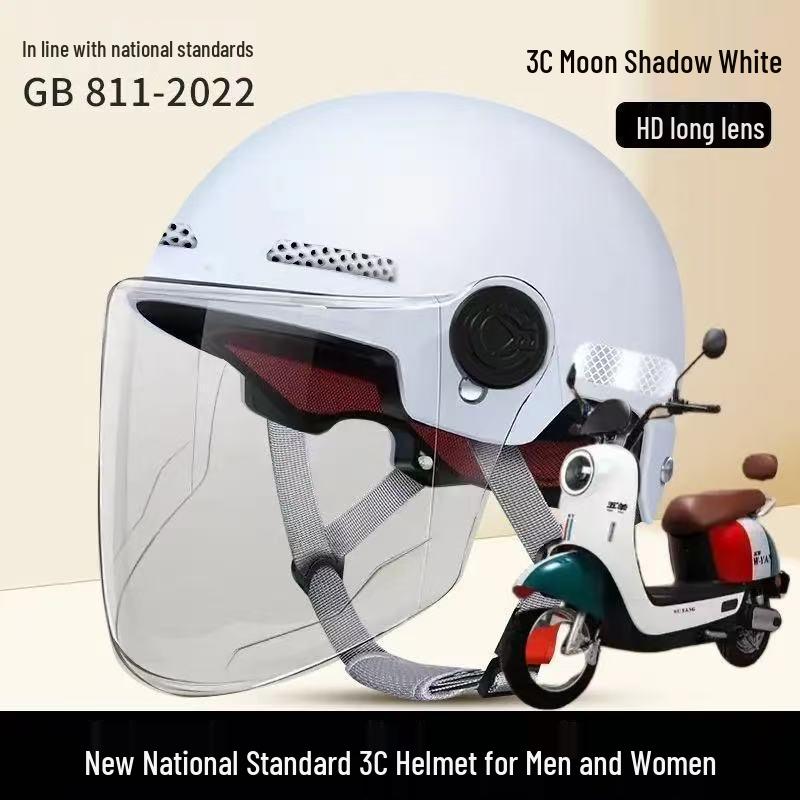 3C Certified Summer Motorcycle Half-Helmet for Men & Women, with Sun Protection, Universal All-Season Riding Hat