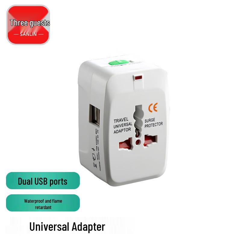 Universal Travel Adapter with Dual USB Charger