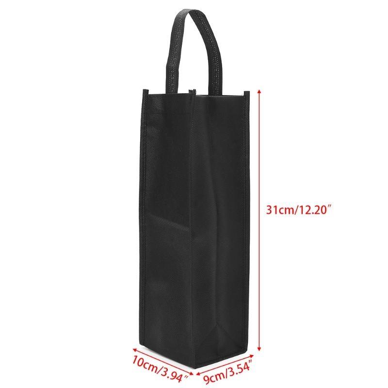 1Pc Non-woven Fabric Red Wine Bottle Bags Gift Weddings Holiday Party Washable