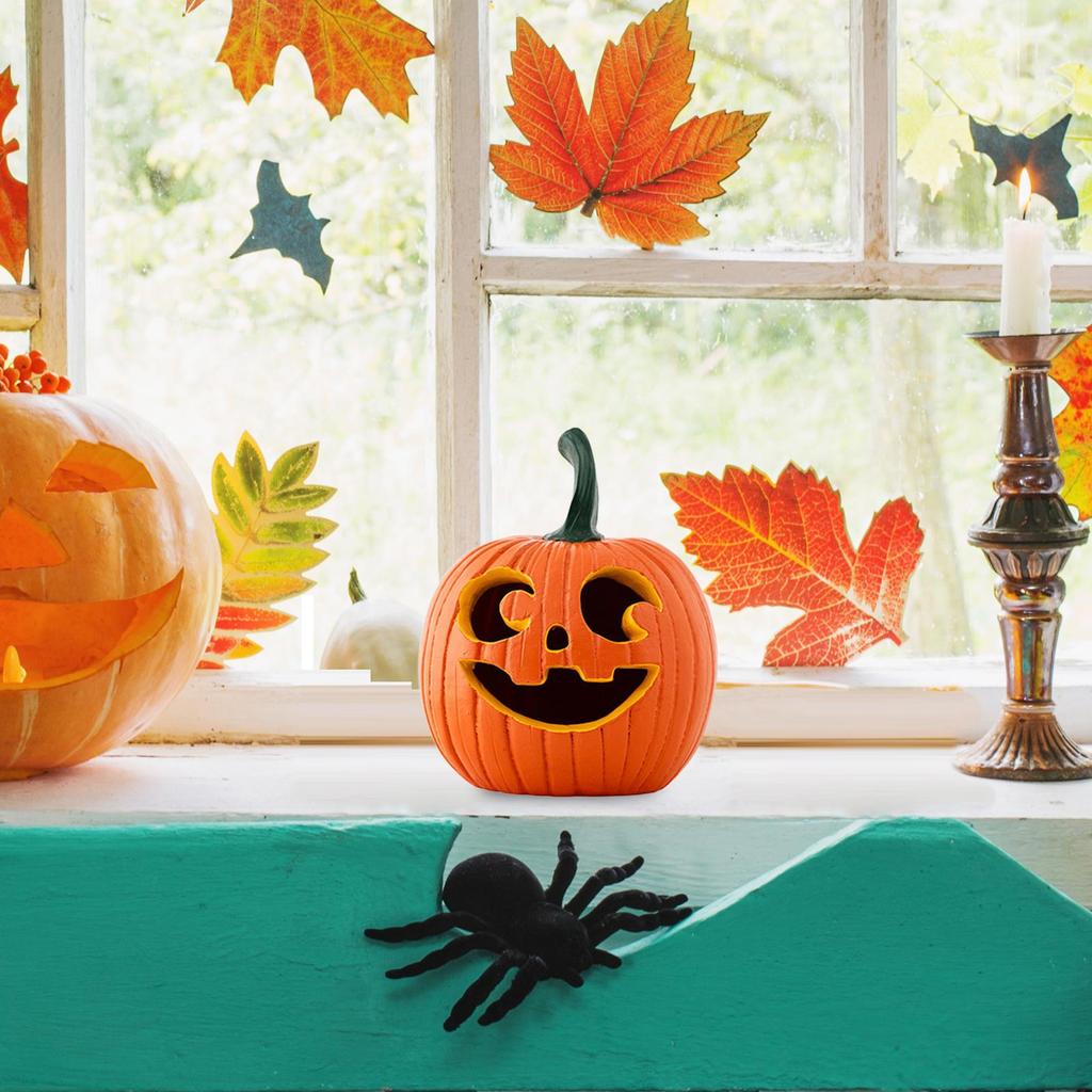 Halloween Pumpkin Decor Fall Harvest Desk Collectibles Holiday Wedding Festival Home Decor Decoration Resin Pumpkin Figurine