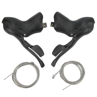 2Pcs 2x7 Speed Bike Shifter Brake Levers Aluminum Alloy PVC 7 8 9 Speed Bicycle Accessories Fit for Road Bike