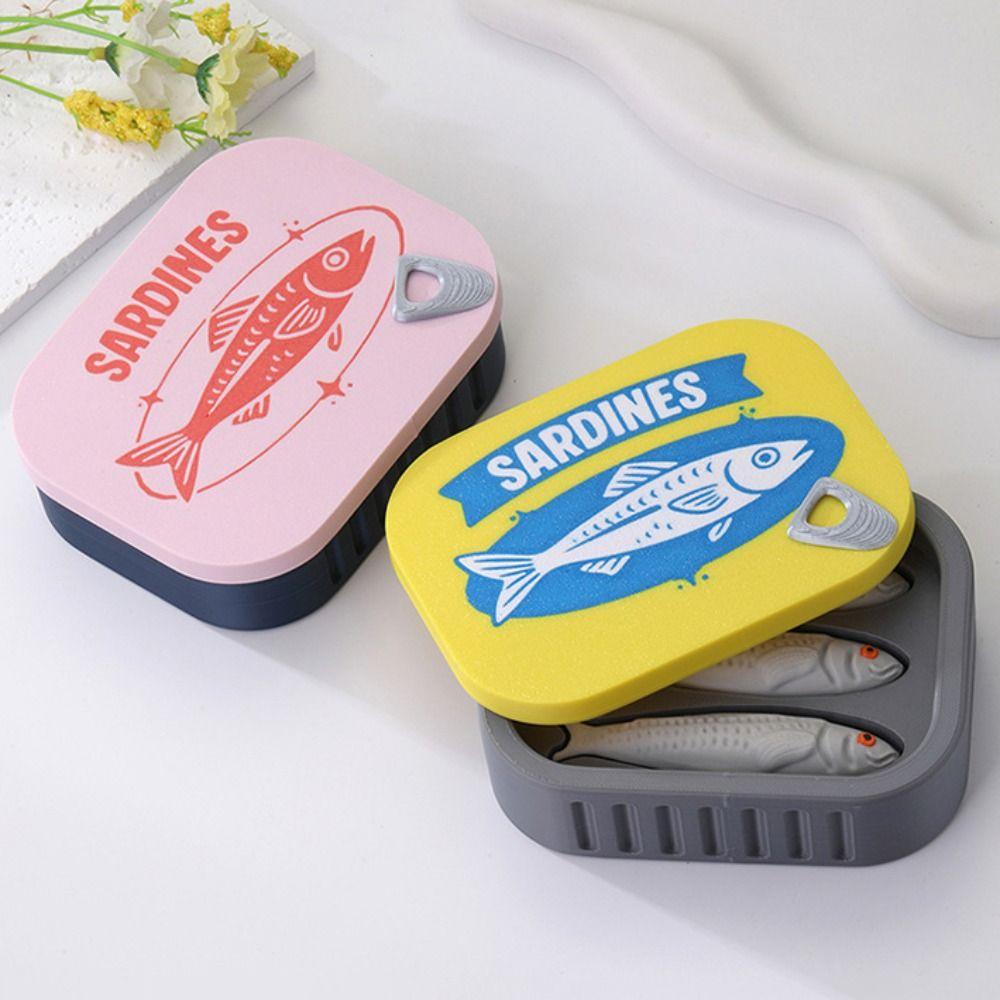 Cute Sardine Tin Decompression Toy Portable Stress Relief Fidget Toy Student Gift