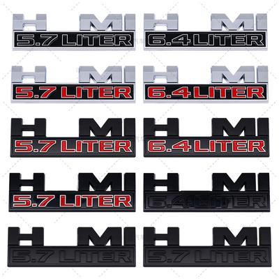 ABS Hemi 5.7 Liter Car Fender Stickers Engine Badge Rear Trunk Emblem For Caliber Journey Caravan Ram Viper Avenger