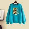 2025 Autumn and Winter Clothing New Popular Fashion Foreign Loose Round Neck Velvet Thickened Sweater Women