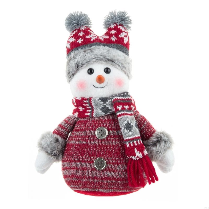 62KD Hat Christmas Dolls Figure for Christmas Mantels Shelf Adornment Display