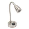 RV LED Bedside Light 360 Degree Swivel Flexible Goosneck Light for DC 12V to 24V Boat Camper Truck Cars Nickel Plated