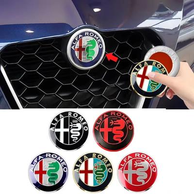 74MM Auto Vorne Hinten Emblem Kofferraum Abzeichen Aufkleber Ersatz Zubehör für Logo Giulia 159 147 156 Stelvio Giulietta Mito