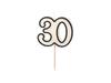 Birthday Candle '30', Thirtieth, Black-White, 5.5 Cm