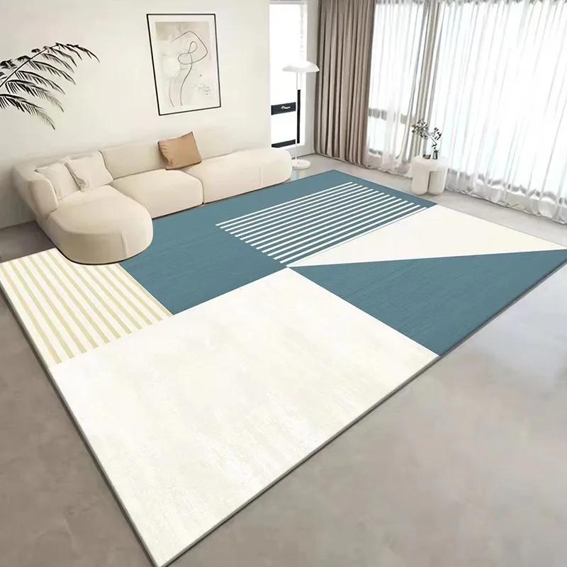 Living Room Carpet Bedroom High-density Loop Pile Rug Large Area Simple Style Foot Mat Dirt-resistant Easy To Care Floor Mats