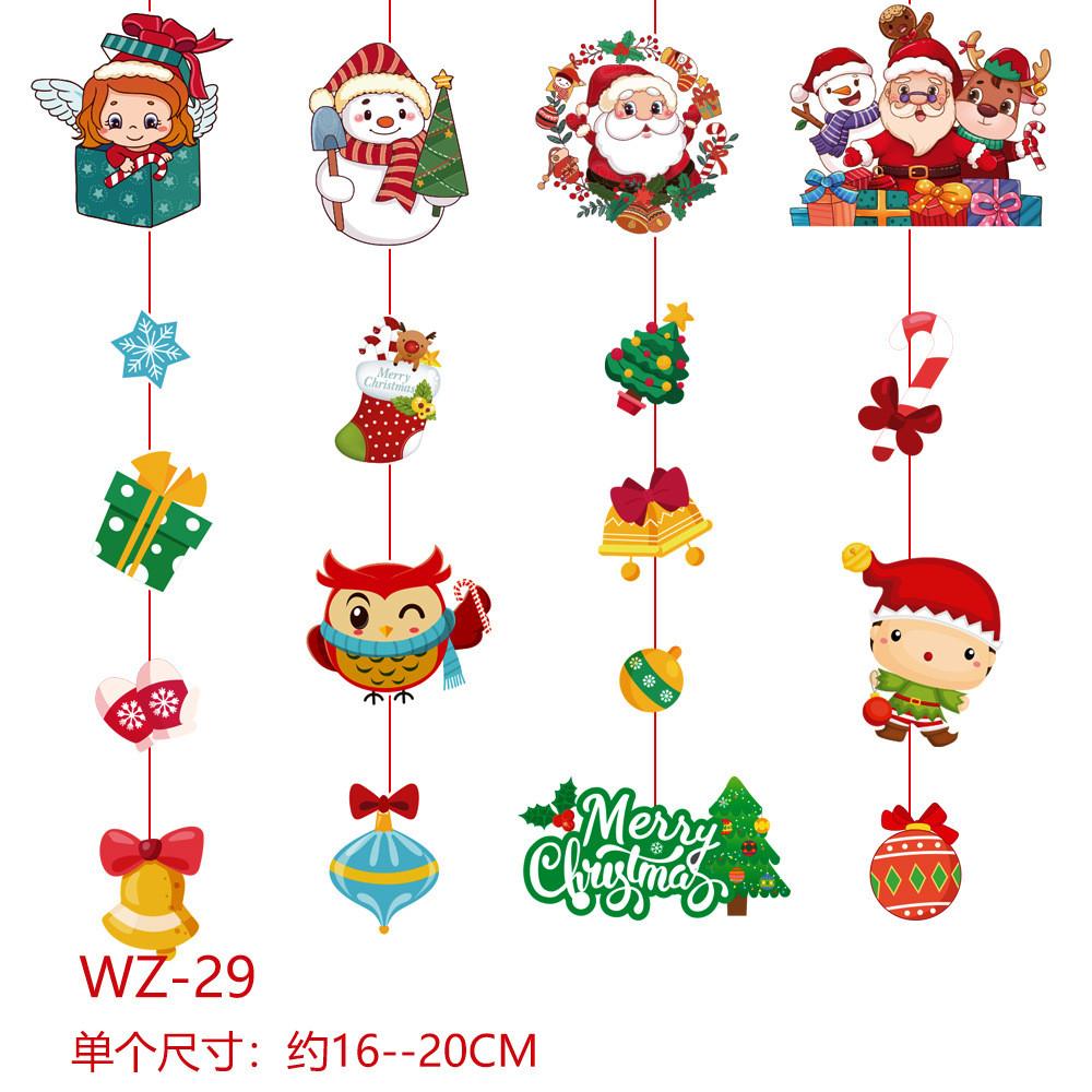 

Colorful Decoration Christmas Paper Hanging Banner For Festive Store Atmosphere HYSDGT04