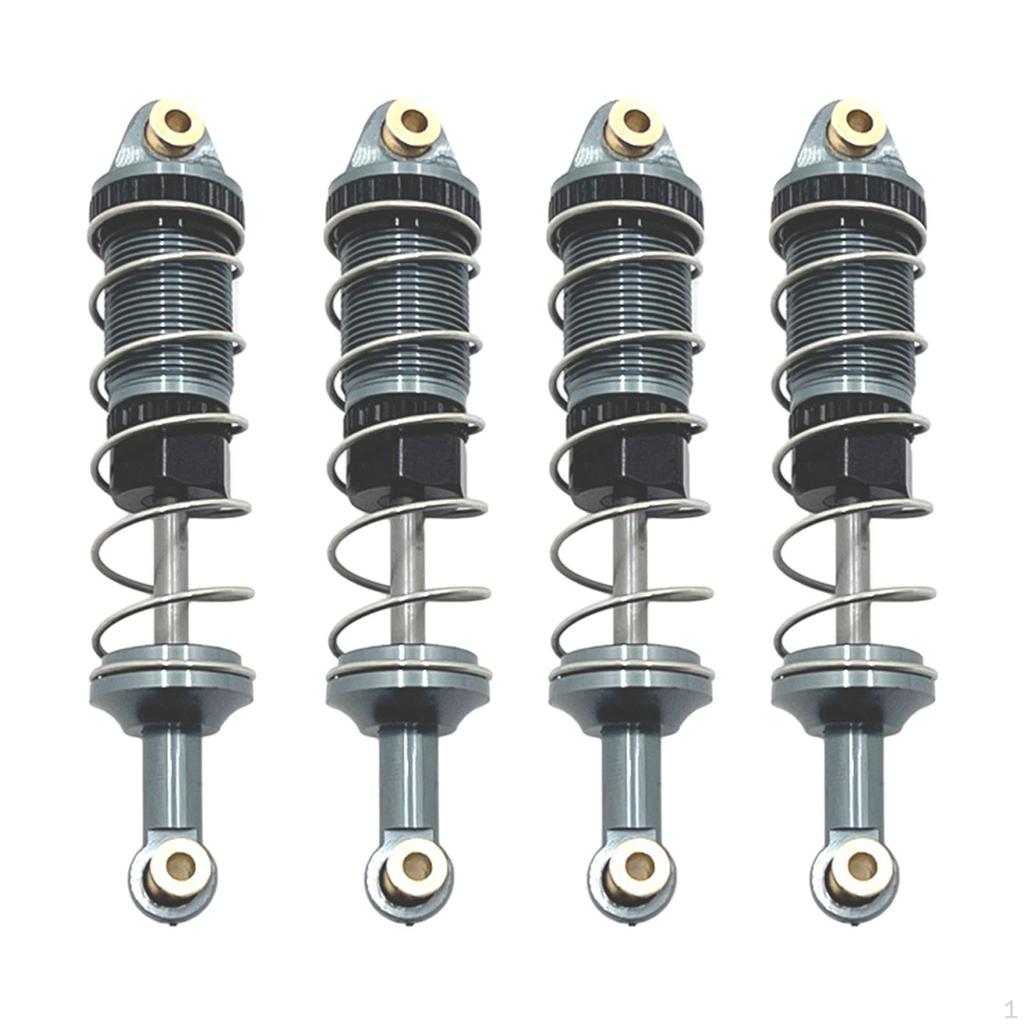 4Pcs Metal Shock Absorber 74mm DIY Spare Parts, Upgrade for MN86 Remote Control Vehicle, MN128 Truck