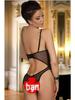 European & American Lace Mesh Camisole Bodysuit: Sexy Silver Thread Lingerie Set.