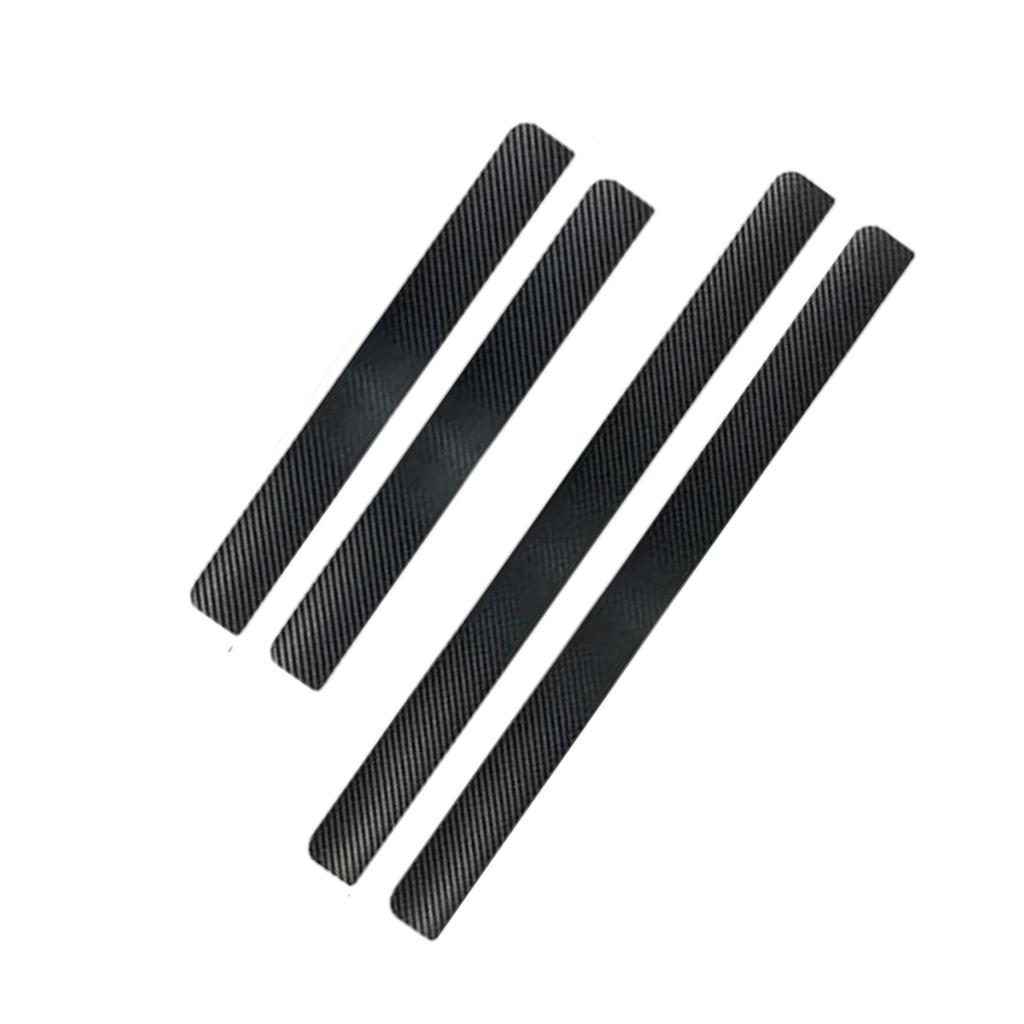 Step Carbon Fiber Scratch Scratch and Dirt Set of 4 and CloveCubeCar Guards, Magnetic, Look, Concealer, Reusable, Prevention, (Front Rear) (Black