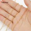 18K Gold Plated Brass Geometric Chains for Jewelry,3*6mm Chains For Necklace Bracelet Making,DIY Spool Chain Jewelry Findings