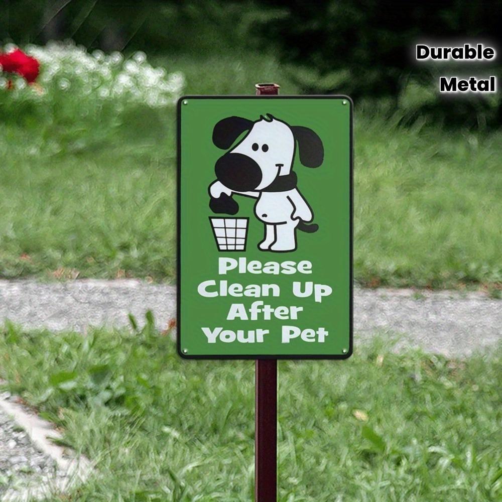 Funny Dog Poop Metal Sign Vintage Iron Wall Decor 8x12 Inch Outdoor Garden Yard Art for Dog Owners