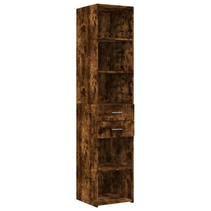 VidaXL Buffet haut chêne fumé 40x42,5x185 cm bois d'ingénierie, buffet, placard, armoire latérale, armoire, armoire de 3281445
