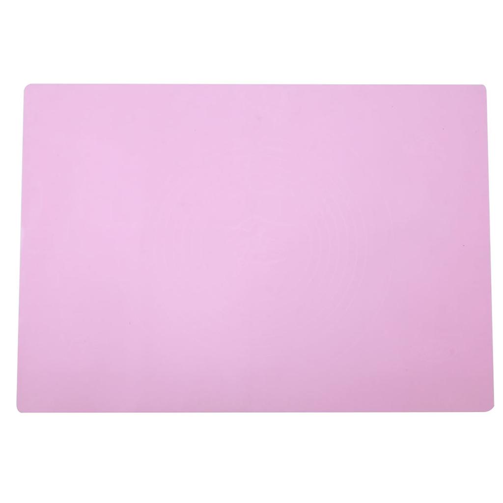 Household Silicone Non-Stick Baking Mat with Scales Rolling Dough Pad Kitchen Baking Tools(Pink 45x65cm)