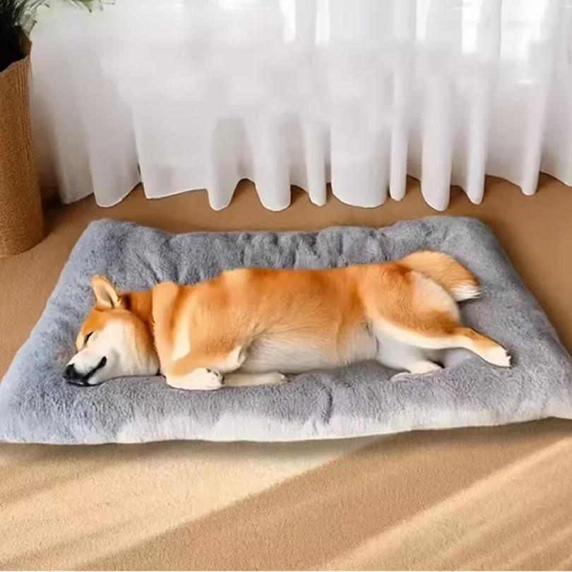 Dog Pet Beds Extra Large Plush Dog Bed Sofa Thickened Super Soft Polyester Pet Mat Dog Crate Mat Bed For Large Dog Bed
