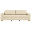 3 Seater Sofa Cream 220 cm Fabric