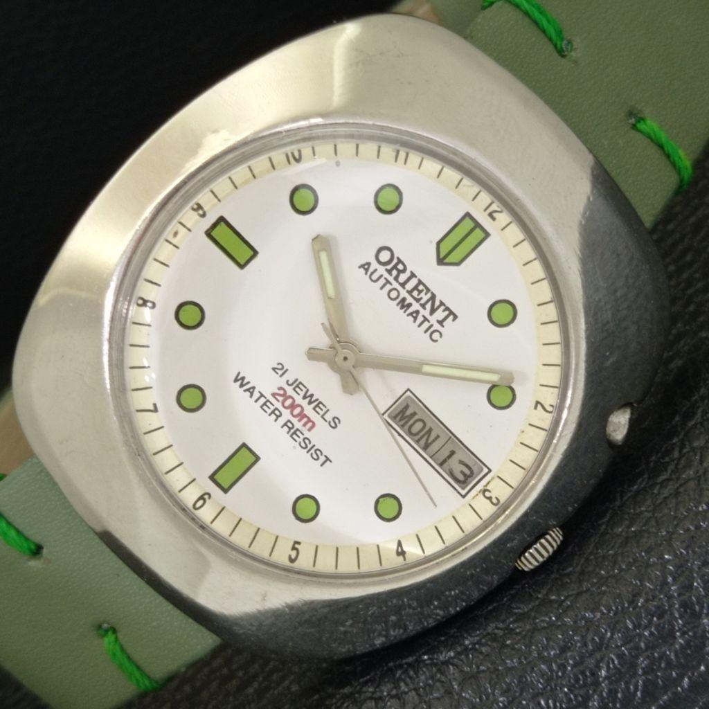

ВИНТАЖНЫЕ МУЖСКИЕ ЧАСЫ ORIENT AUTOMATIC 46941 ЯПОНИЯ С БЕЛЫМ ЦИФЕРБЛАТОМ a700650-5 R204-a700650