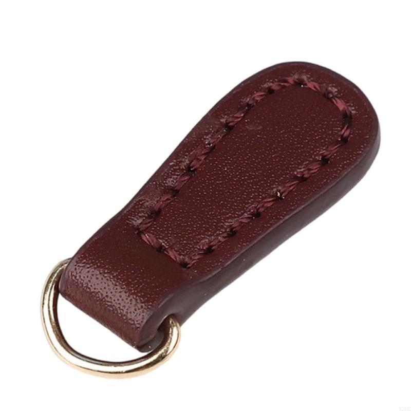 

2 Pieces/Set Zips Pull Strap PU Leather Zippers Pullers for Handbag Replacement X3UC