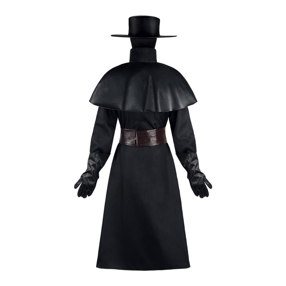 Plague Doctor Uniform Dark Bird Men's Dungeon Woodpecker Beak Movie Character Halloween Costume